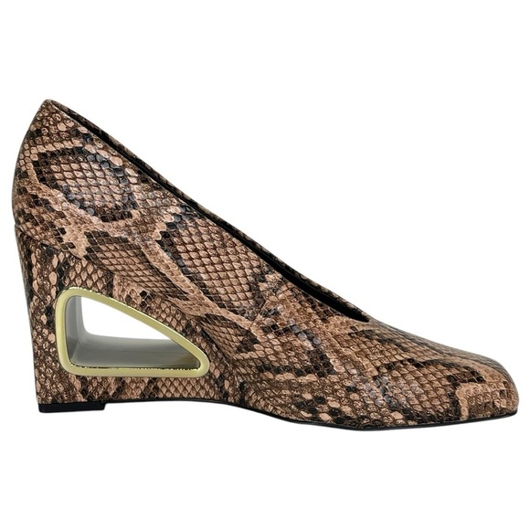 Katy Perry Hollow Wedge Snake Print Womens Pump Size 8.5M - Picture 4 of 13